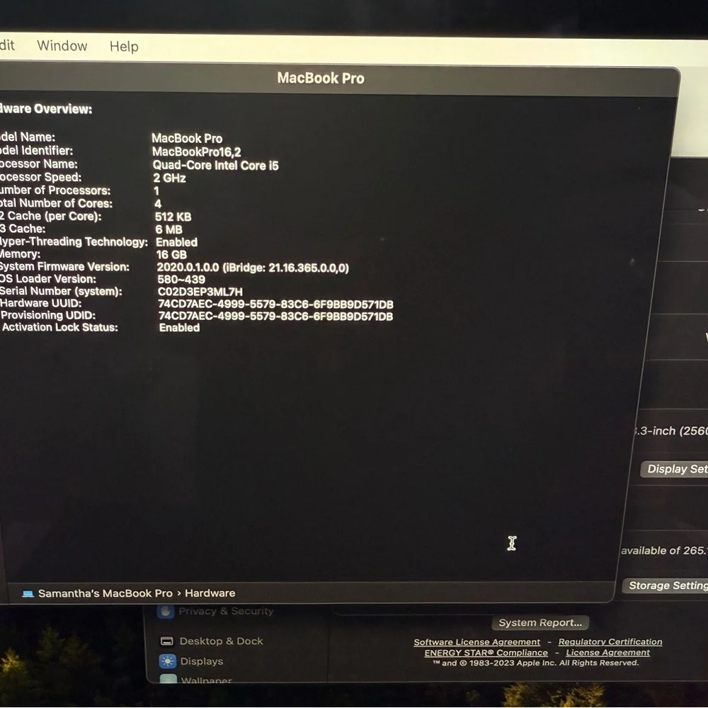 Apple MacBook Pro 13” - Space Gray Finish
